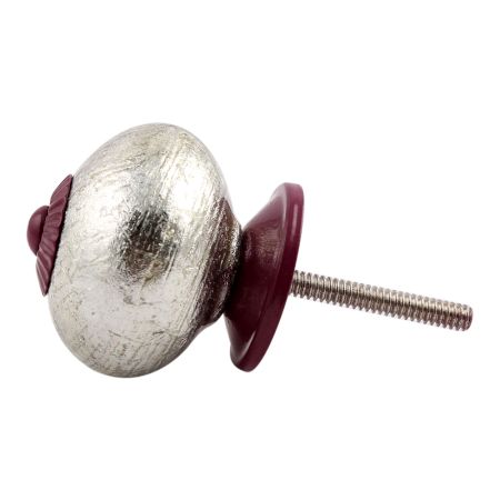 Silver Purple Fitting Round Ceramic Knob